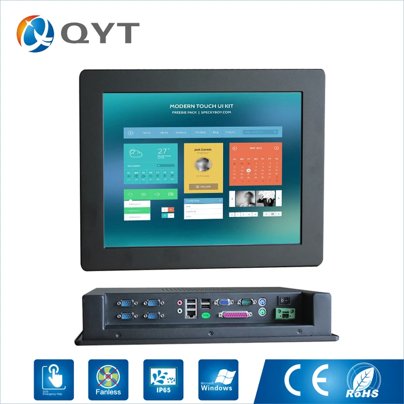 15 Embeded PC ip 65 Touch Screen Resolution 1024x768 panel pc Industrial Computer with intel Celeron