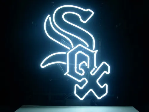 Изготовленный На Заказ Бизнес неоновая вывеска для MLB Chicago White Sox Бейсбол остекленная трубка Пивной бар Паб клубный магазин свет знаки 17*14"