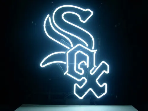 

Custom Business NEON SIGN Signboard For MLB CHICAGO WHITE SOX BASEBALL REAL GLASS Tube BEER BAR PUB Club Shop Light Signs 17*14