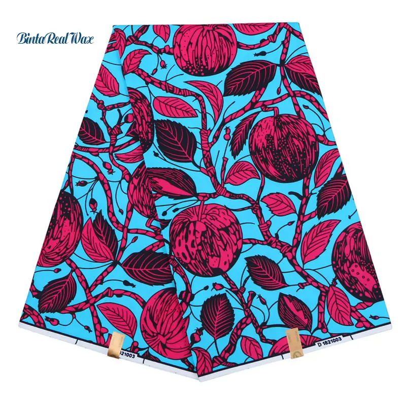 

6 yards Vintage Printed African Fabric for Party Dress real Wax Hollandais Ankara Fabric 100% Polyester Wax Tissus FP6125