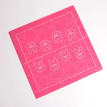 С четырьмя рисунками: сердце/круглая/кроличья/Цветочная кожа), Швейцарская 1 шт. красная силиконовая живопись подкладка для торта DIY Циновка для роллов