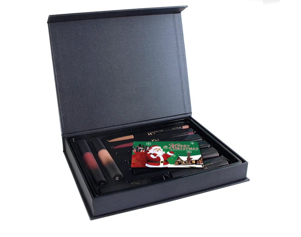 Magic Mirror Makeup Kit Eyelashes mascara + eyeliner + Eyebrow pencil + Lip liner + Liquid lipstick Long Lasting Brand Make Up (15)
