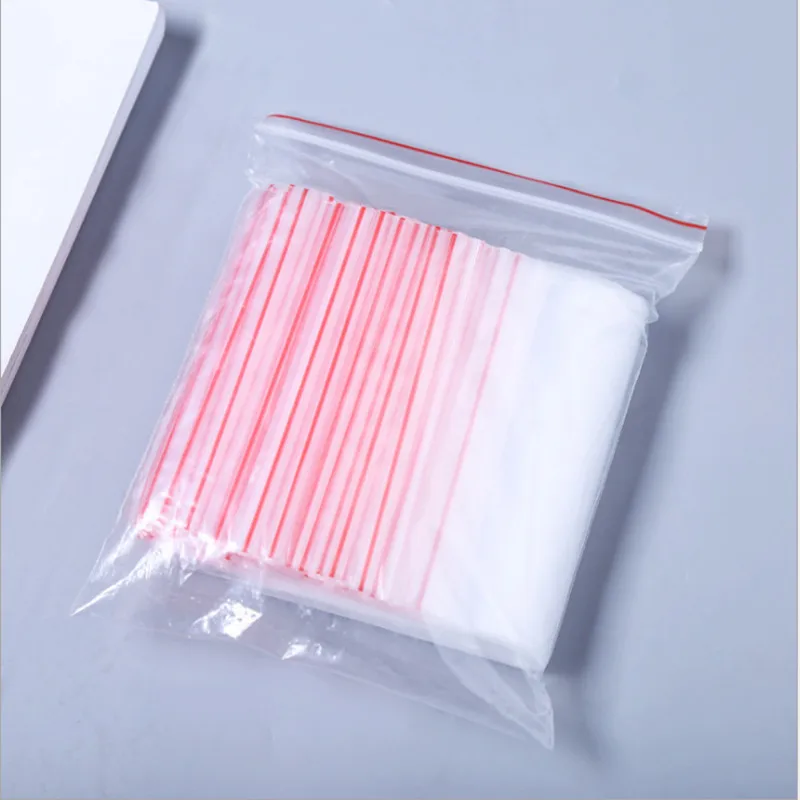 100pcs/lot Medium thickness  12wire Various sizes clear Self Sealing Plastic packaging Bags,zip lock poly bags zipper bag Ziploc