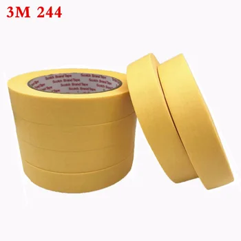 

4mmx164ft 3M244 3M244 Hi-Temp Masking Tape Car Painting Refinish Electronic Protection 3M Single Sided Tape Decorating