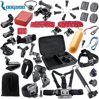 LoogDoo for Gopro Hero 5 Accessories Set Helmet Strap Mount Suitable to Go pro Hero5 5s 4 3 SJ4000 SJCAM xiaomi yi 2 Camera TZ02