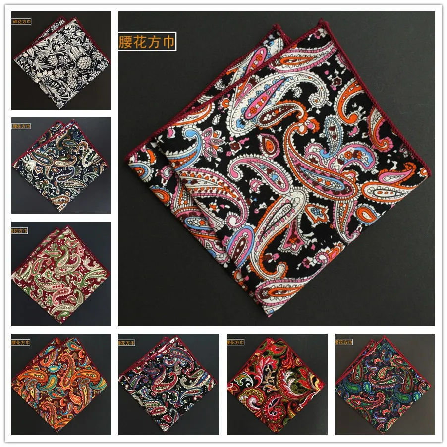 Fashion Design Men 100% Cotton Pocket Square Woven Handmade ...