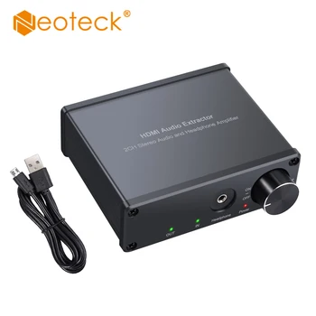 

Neoteck HDMI Audio Extractor with Volume Control Converter HDMI to HDMI RCA 3.5mm Stereo Audio Adapter Support 4K 3D