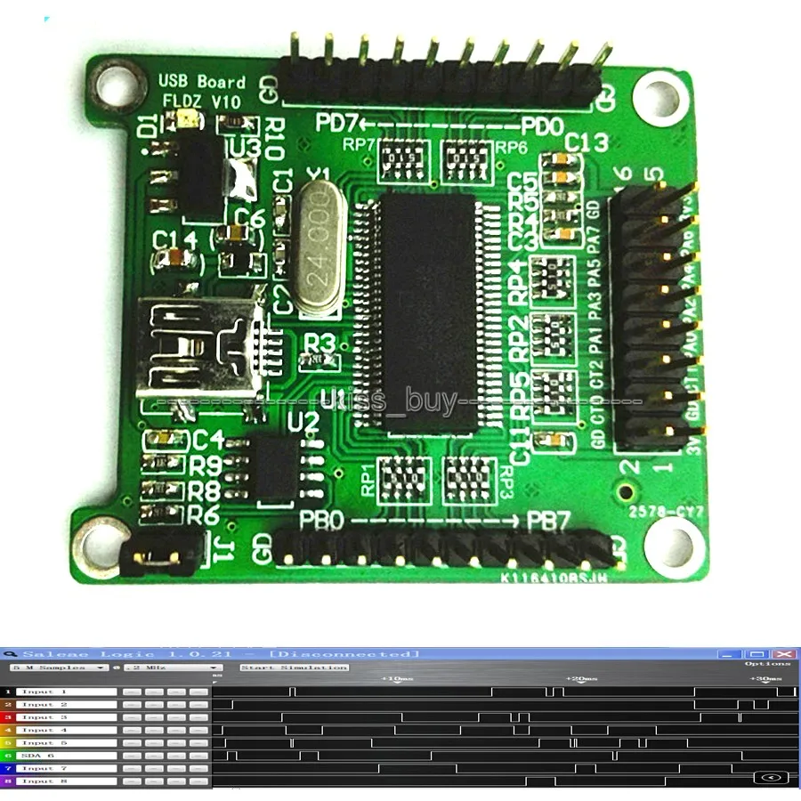 

CY7C68013A USB 2.0 board logic analyzer AD435X ADF4351 ADF4350 AD9958/ 59 control panel