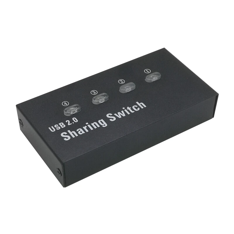 Usb-хаб 4 порта ручной распределительный коммутатор адаптер коробка на сканер Stampante 4 компьютера поделиться принтером