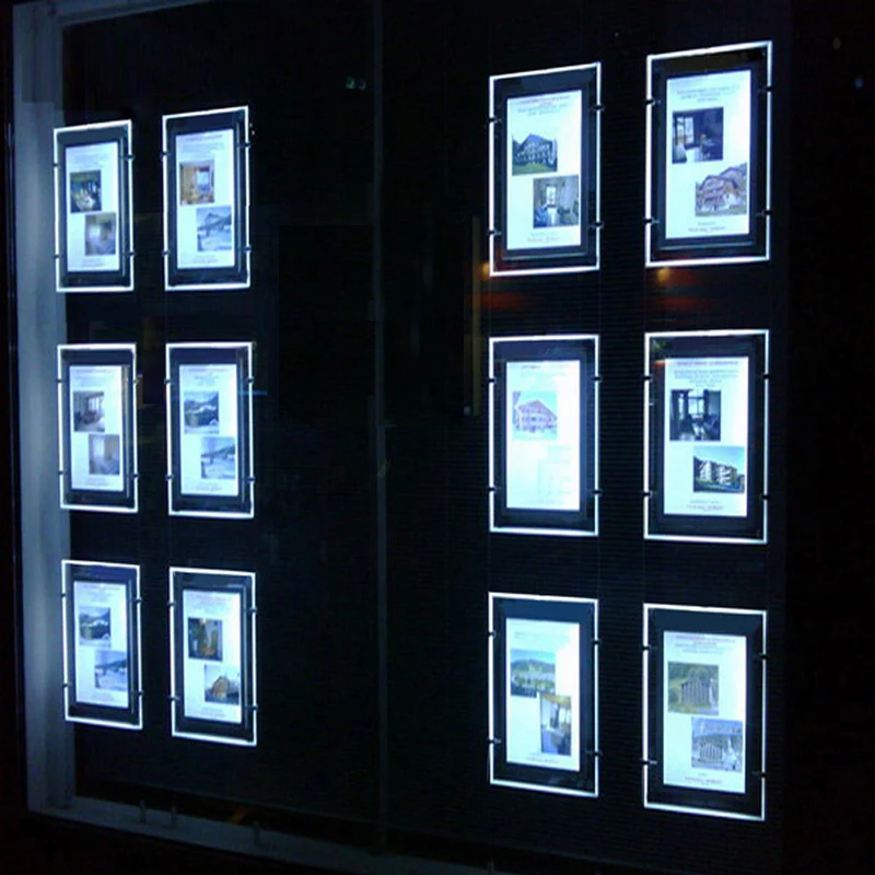 (Pack/5units) A3 Double Sided Cable Display Backlit Hanging Systems ,Art & Gallery Hanging Systems Led Retail Window Display (Pack/5units) A3 Double Sided Cable Display Backlit Hanging Systems ,Art & Gallery Hanging Systems Led Retail Window Display