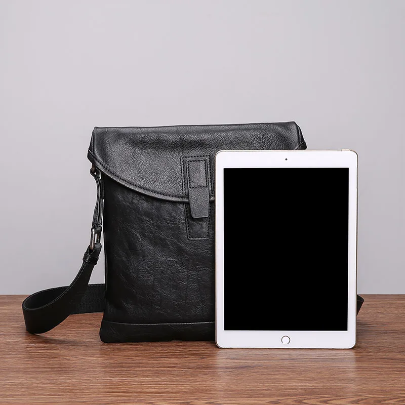 AETOO Leather men's bag shoulder bag men's leather vertical section business casual first layer cowhide men's diagonal bag tide