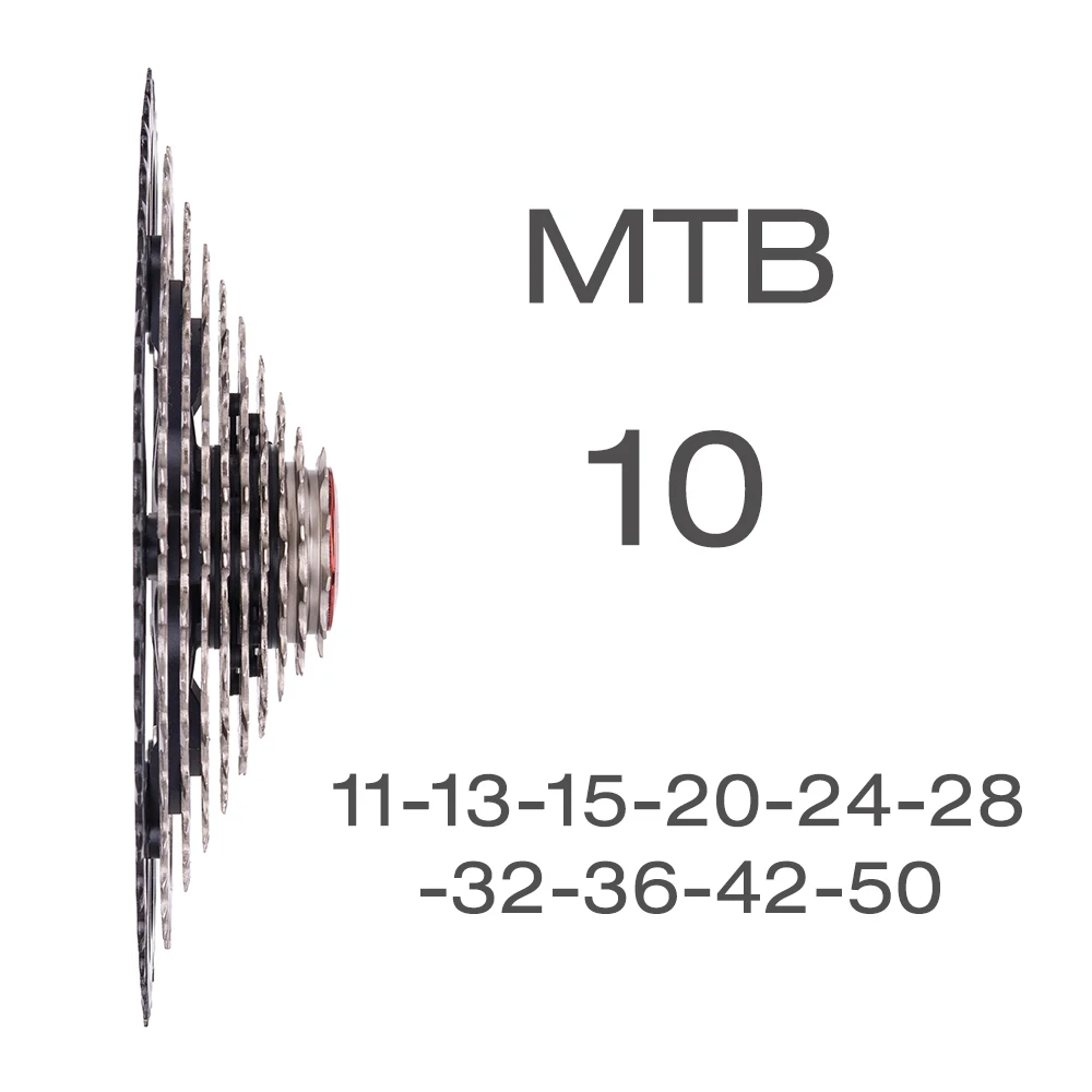 ZTTO 10 velocidades 11-50T MTB bicicleta de montaña 10s 20s 30s Cassette rueda libre ciclismo K7 para Partes XT SLX XO X0 X9 X7 piezas de bicicleta - 2