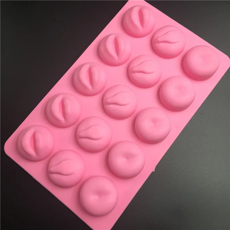 Funny Sex Ass Lip Silicone Cake Mold 15 Holes Ice Cube Tray DIY