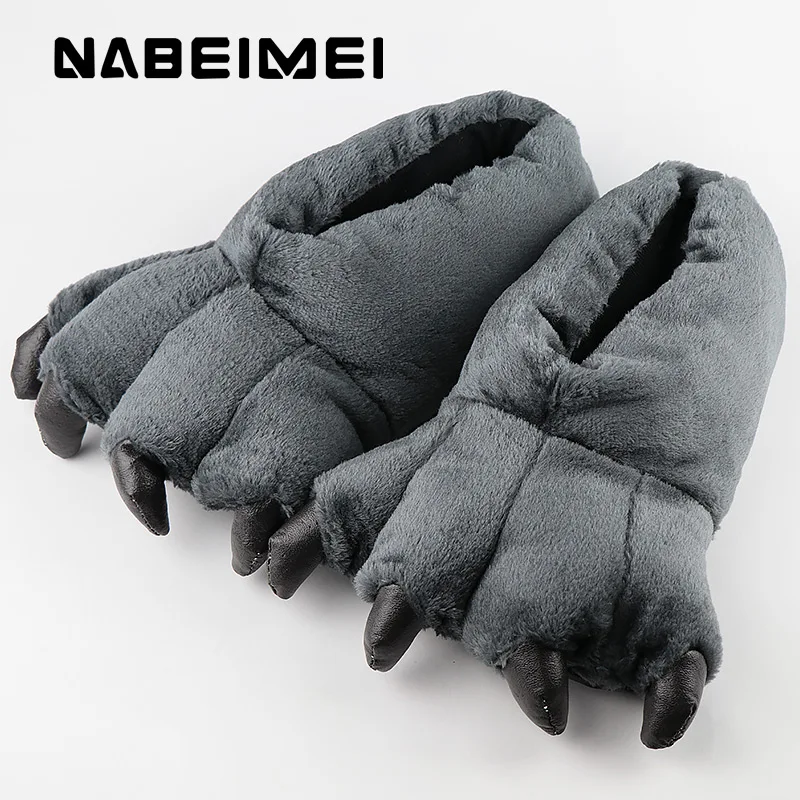 

Slippers men winter shoes plus size 39-45 basic outside man's slippers solid plush corduroy adult male slippers warm