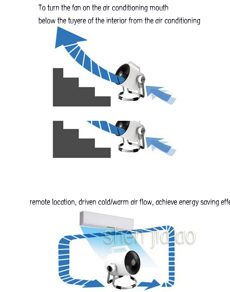 ventilação acelerada refrigeração circulação de aquecimento circulador de ar 220 v 1pc