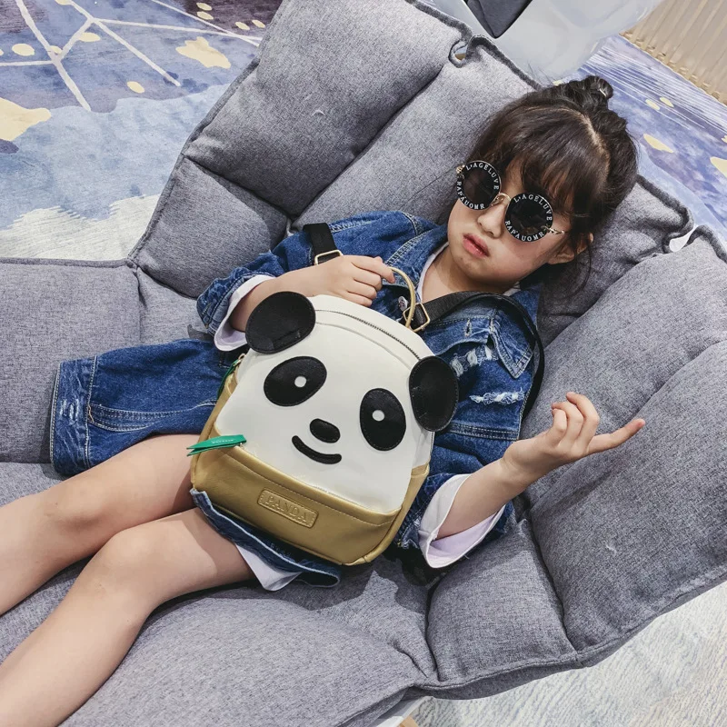 Корейский стиль, мини рюкзак для детского сада, школьный рюкзак для девочек, милый детский рюкзак с пандой, рюкзак из искусственной кожи