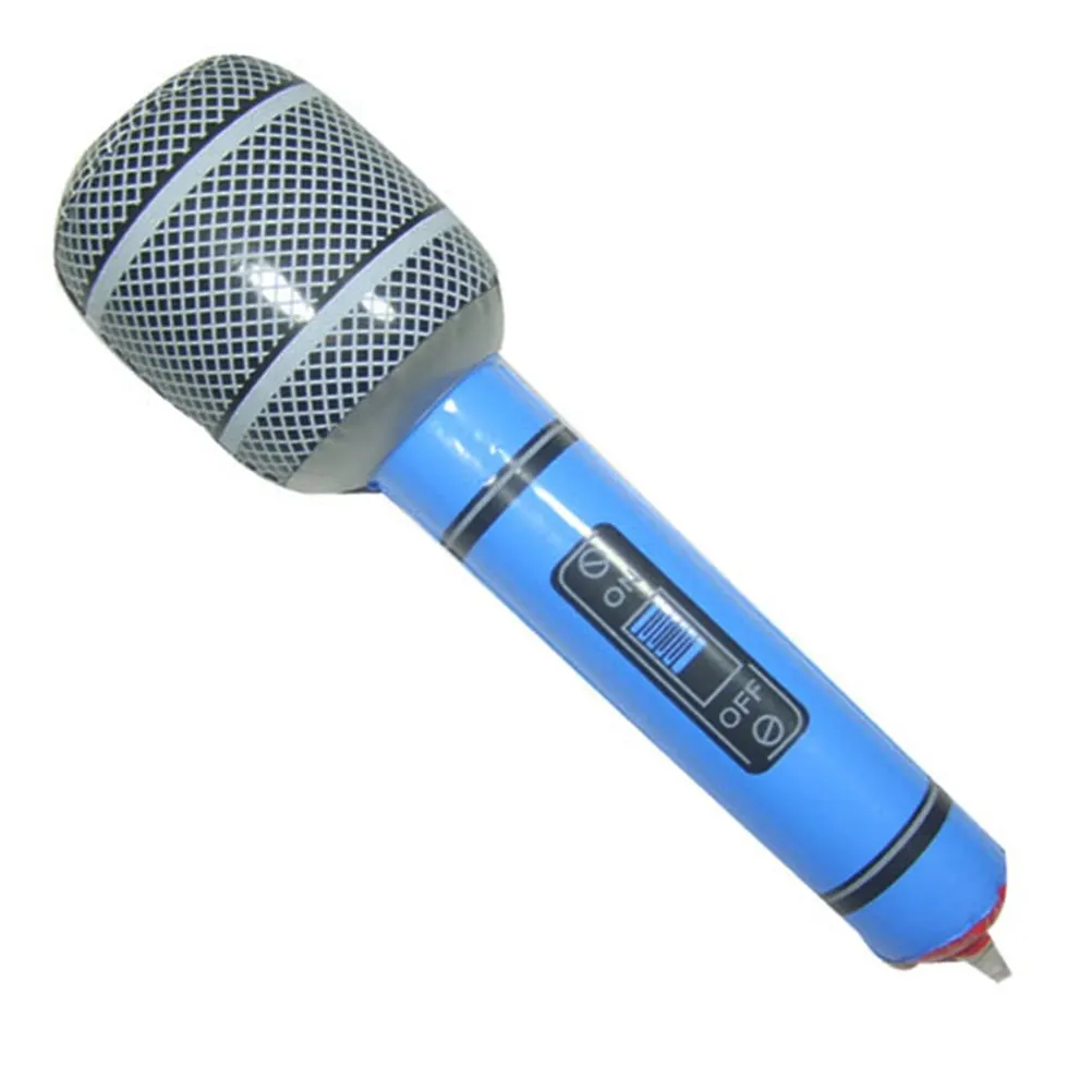 Взорвать надувные пластиковый микрофон 30/35 см вечерние пользу детей игрушка в подарок Разные цвета 6 шт