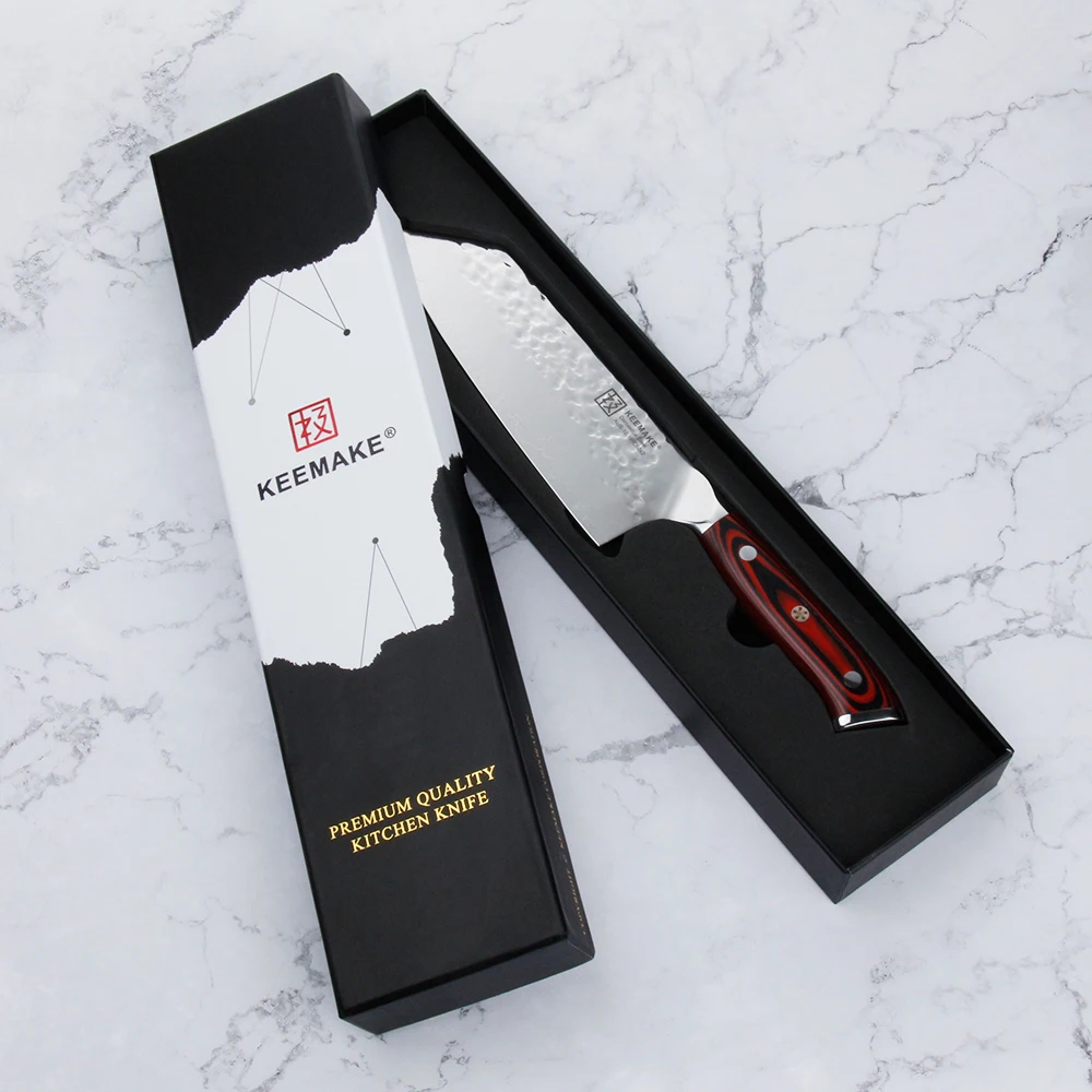 KEEMAKE 7 дюймовый Мясницкий кухонный шеф повара молоток дамасская кожа 60HRC