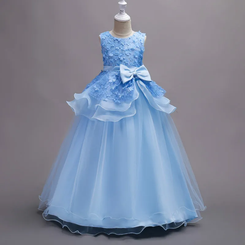 New Brand Girls Dresses Plus Size 6 8 10 12 to 14 T O-neck Floral Purple Green Mesh Long Dress Kids Party Princess Costume 1K09A New Brand Girls Dresses Plus Size 6 8 10 12 to 14 T O-neck Floral Purple Green Mesh Long Dress Kids Party Princess Costume 1K09A
