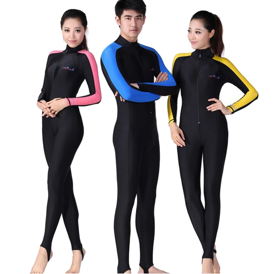 

Free Shipping Conjoined long-sleeved Diving clothes prevented bask in jellyfish garment snorkeling bathing suit Swimming suit
