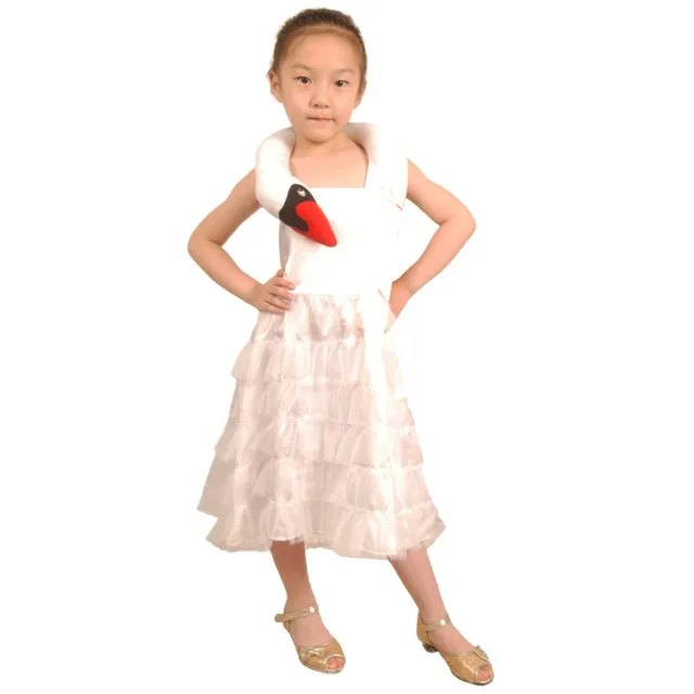 kids swan costume baby girl little girl white swan dress animal costume cosplay party halloween costumes