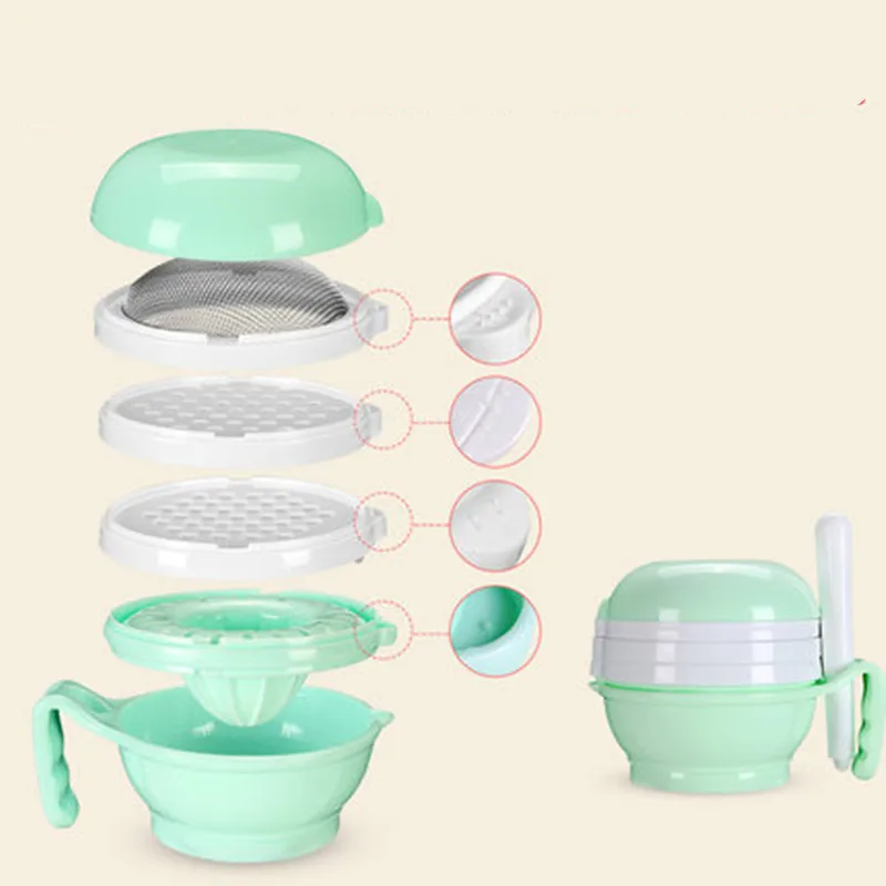 

9PCS/set Feeding Baby Food Mills manual Baby Food Grinder for fruit and vegetables infantil de cocina Food Press Machine