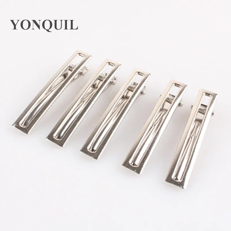 100pcs/Lot Great Silver Flat Metal Hollowed-Out Prong Alligator HairClip Barrette Hairpins For Bow Headwear DIY Hair Accessories |