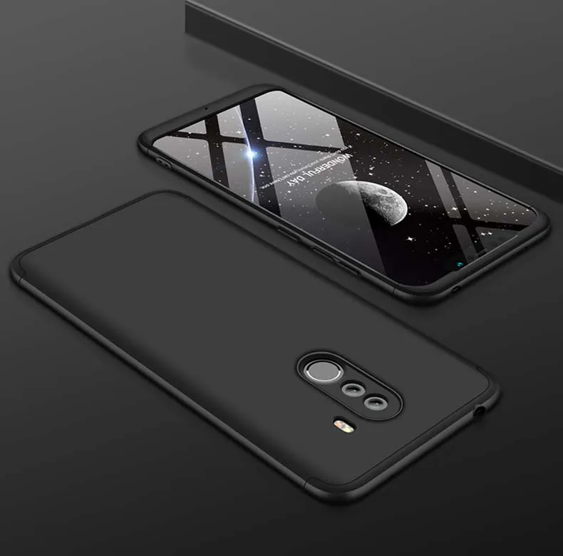 Для Xiaomi Pocophone F1 чехол Poco F1 крышка Vpower три в одном 360 полный защитный чехол s для Xiaomi Pocophone F1 задняя крышка телефона