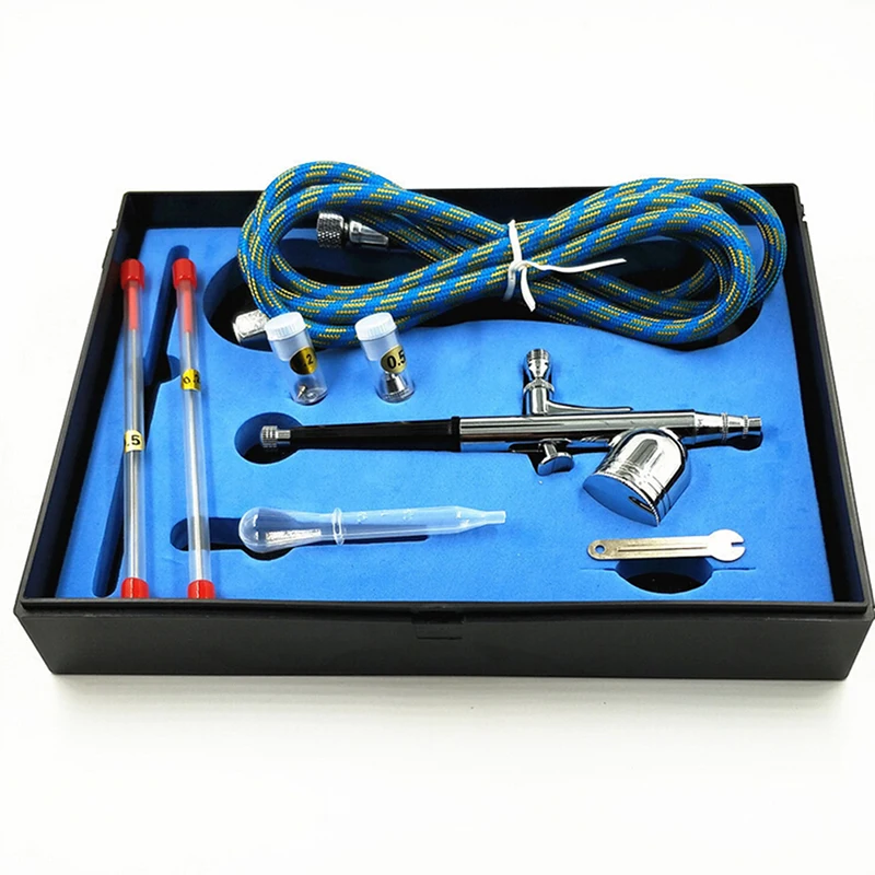

Nails Spray Airbrush Gun Dual Action For Cakes Models Airbrush Kit For Painting With Hose Airbrush Set