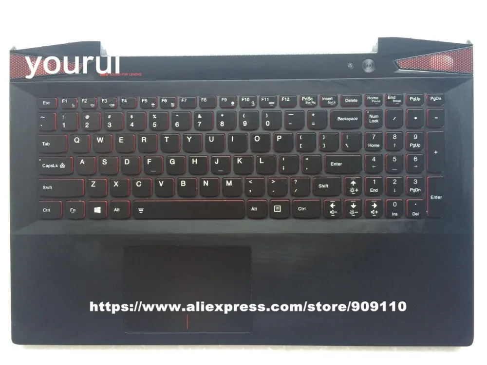 Клавиатура yourui 95% с подсветкой для Lenovo IdeaPad Y50 Y50-70 KB верхняя крышка сенсорной