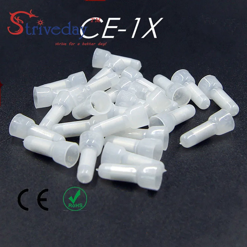 

100pcs/lot bobbin CE1X closed terminal wiring head fast connecting nipple nozzle cap tubes