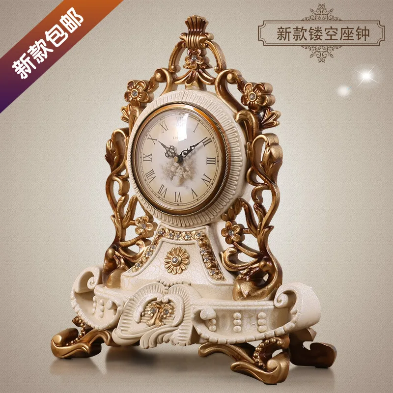 TUDA 2017 Table Clock for Sitting Room Retro Style Antique Table Clock