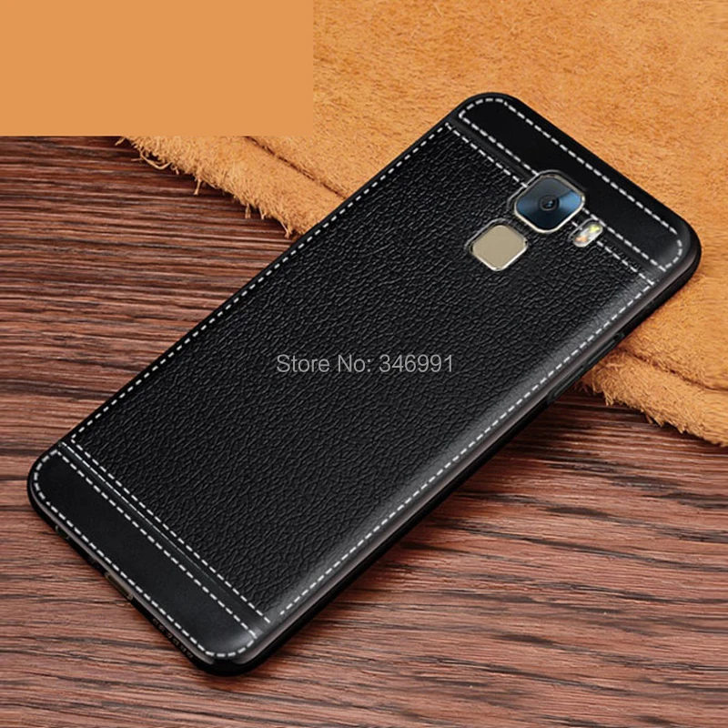 iSecret Case for Huawei honor 7 Case leather PLK-AL10 PLK-L01 5.2 inch Soft Black silicone Funda for Huawei honor 7 Case Cover