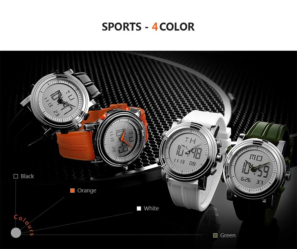 Men's sports watch waterproof silicone watch  (8)