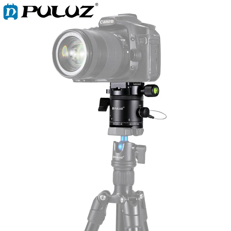 

PULUZ Aluminum Alloy Panoramic 360 Degree Indexing Rotator Ball Head with Quick Release Plate for Camera Tripod Head