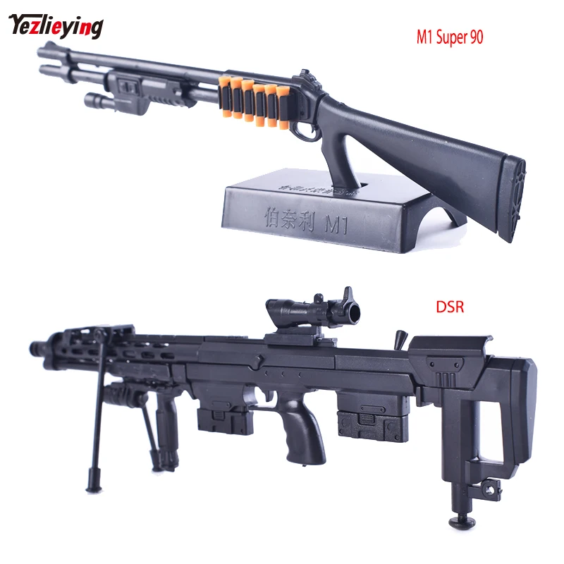 

2PCS 1/6 Scale Toy plastic Benelli M1 gun models SUPER 90 Assembling+DSR-1 Sniper Rifle 12'' Hot Toys Male Soldier Action Figure