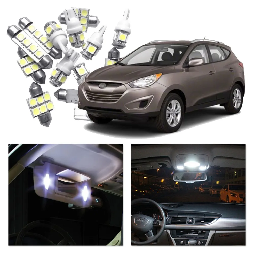 JGAUT для hyundai Tucson 2005 2009 белый красный синий автомобиль светодио дный лампа