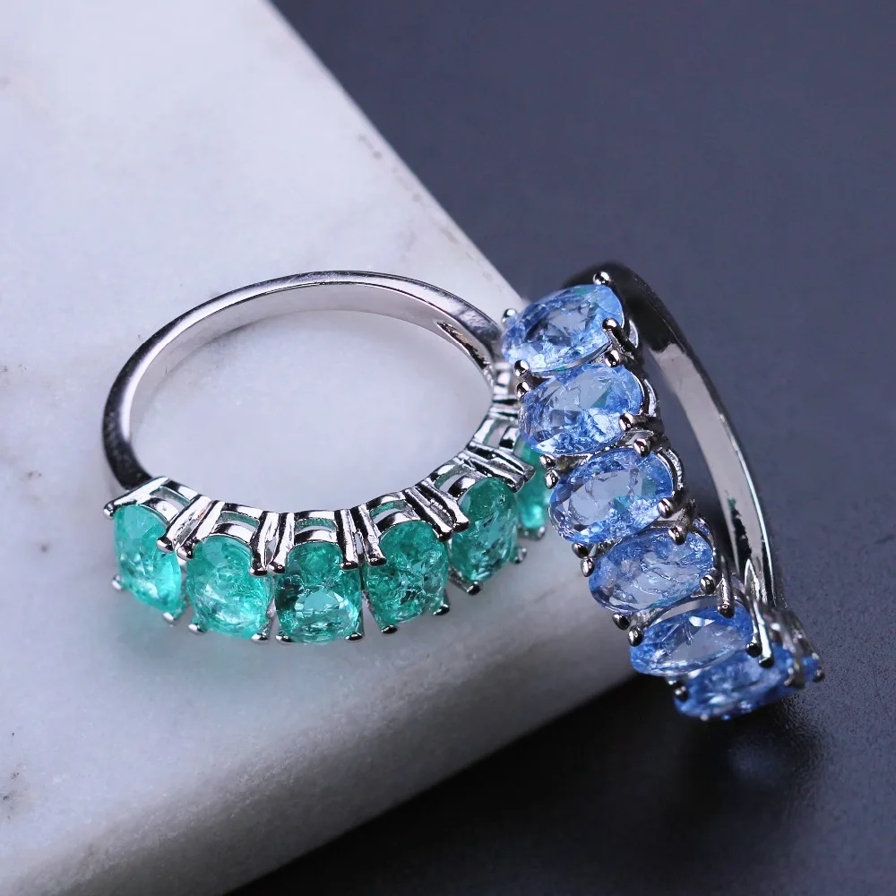 Fusion Stone 2 Pcs/Lot Stylish Couple Rings Copper with White/Black Plated Double Rings for Fashion Women Jewelry RFX001392