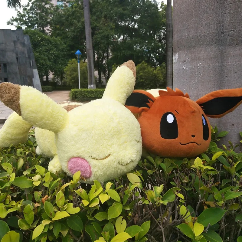 

2018 NEW 40cm Pikachu and Eevee Plush Toy Squirtle Stuffed animals stuffed toys A birthday present for a child Soft pillow doll
