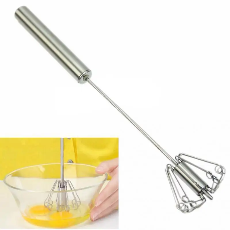 Semi-automatic Mixer Egg Beater Manual Self Turning Stainless Steel Whisk Hand Blender Egg Cream Stirring Kitchen Tools Hot Sale Semi-automatic Mixer Egg Beater Manual Self Turning Stainless Steel Whisk Hand Blender Egg Cream Stirring Kitchen Tools Hot Sale