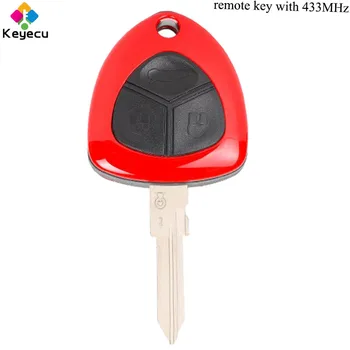 

KEYECU Replacement Remote Car Key - 3 Buttons & 433MHz & ID48 Chip & Uncut Blade - FOB for Ferrari F430 2005 2006 2007 2008 2009