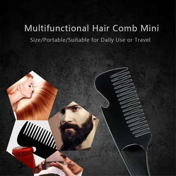 

Combs Beard 1PC Black Stainless Steel Combing Beard Brush Comb Care Oil Head Shap Water Washable 2019 New Novel Apr23