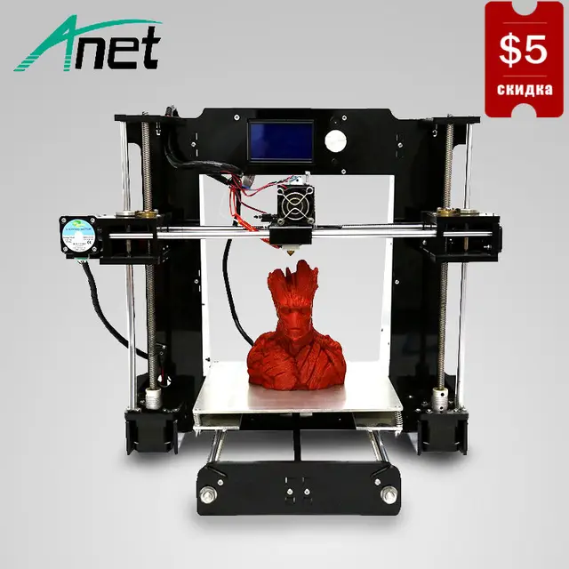 Best Price Anet A6 3D Printer Black Prusa i3 Reprap Aluminum Hotbed SD Card LCD Screen 0.4mm Nozzle 1.75mm Diameter Ship By CDEK Moscow Best Price Anet A6 3D Printer Black Prusa i3 Reprap Aluminum Hotbed SD Card LCD Screen 0.4mm Nozzle 1.75mm Diameter Ship By CDEK Moscow