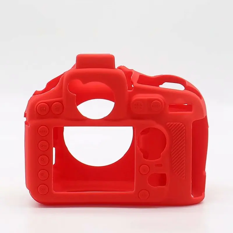 Силиконовая кожа брони чехол корпус протектор для Nikon D750 D7500 D810 D3500 D5300 DSLR корпус защищающий чехол для камеры видео сумка - Цвет: D810 red