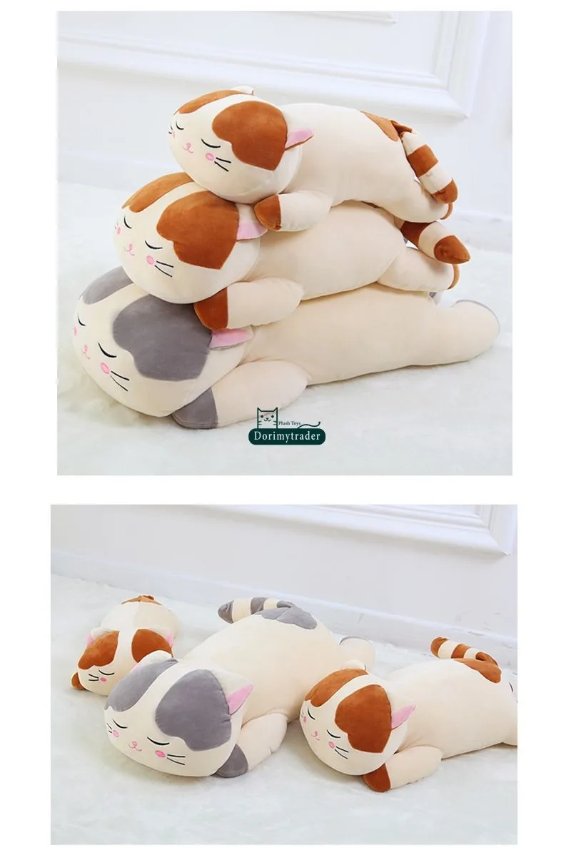 Dorimytrader 70cm Giant Stuffed Cartoon Cat Pillow Sleeping Plush Soft 28'' Animal Cat Toy Nice Present Free Shipping DY61226 (1)_1