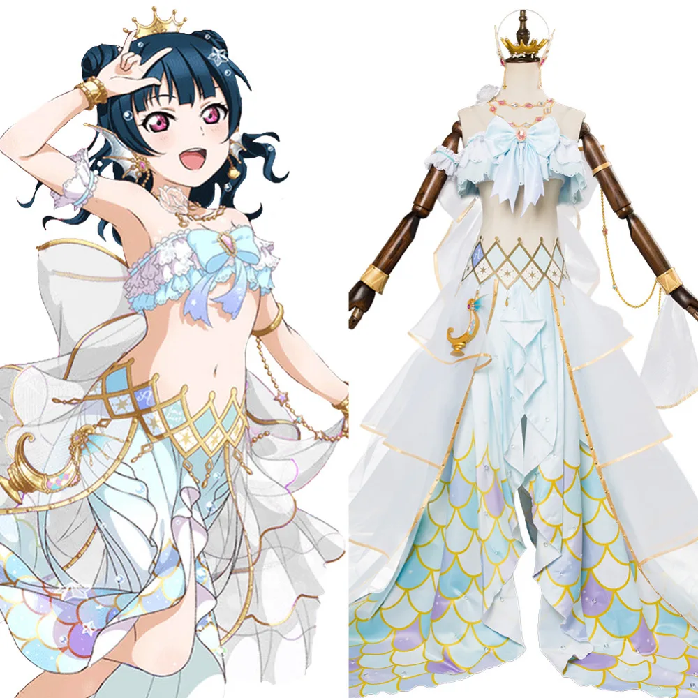 

Lovelive Sunshine G's Magazine Tsushima Yoshiko Cosplay Mermaid Awaken Costume Dress Halloween Carnival Cosplay Costumes