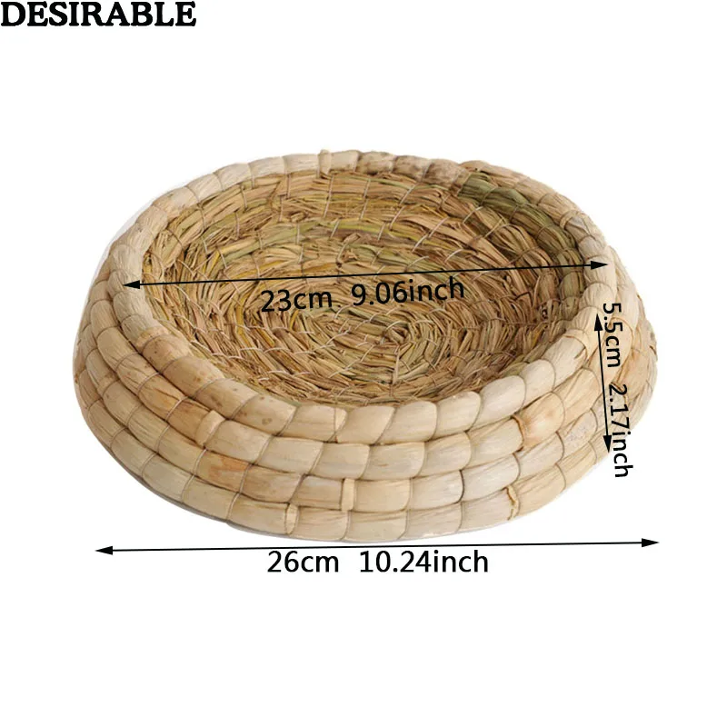 Чистая натуральная трава гнездо соломенные птичьи клетки домашние гнезда голубь попугай хомяк маленькая клетка для животных ручная работа Птичье разведение гнездо 1 шт