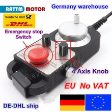 【EU ватто】 Универсальный ЧПУ 4 оси Mpg Подвеска Маховик 100 импульсов 5 В и аварийная остановка ЧПУ маршрутизатор маховик 4 оси типа