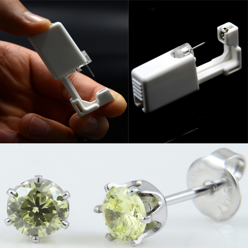 Disposable Device Machine Tools Piercing NO PAIN Safety Sterlised Easy Ear Piercer Sterile Bezel Dasiy Flower Ear Stud