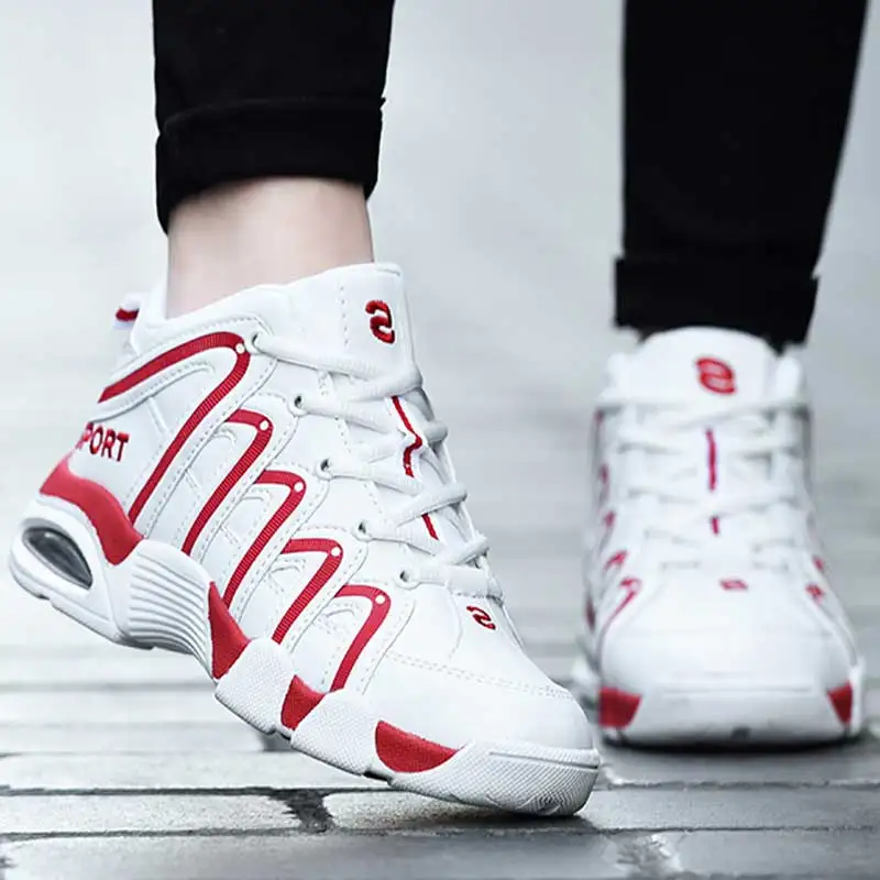 Men Women High Tops Basketball Shoes Large Size 45 Men Athletic Basket Homme Air Cushion